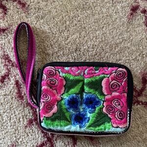 not for sale Floral Embroidered Women's Clutch